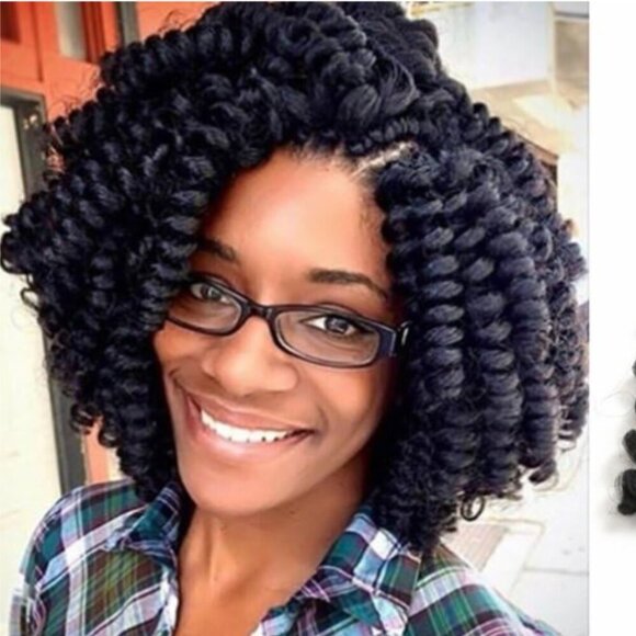 5 PACK JAMAICAN BOUNCE CURLS DIY AFRO TWIST BRAIDED HAIR EXTENSIONS - Picture 1 of 6